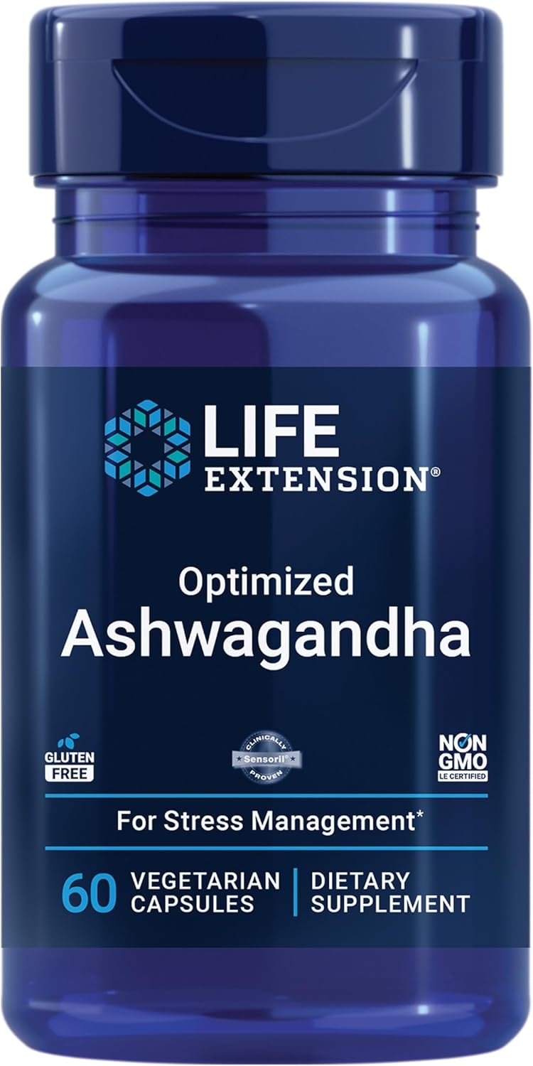 Life Extension Optimized Ashwagandha with Sensoril, 60 capsules
