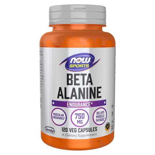 NOW Sports Beta-Alanine 750 mg 120 veg capsule bottle