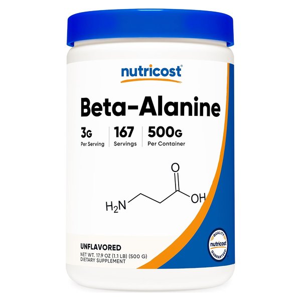 Nutricost Beta-Alanine unflavored powder tub, 500 g