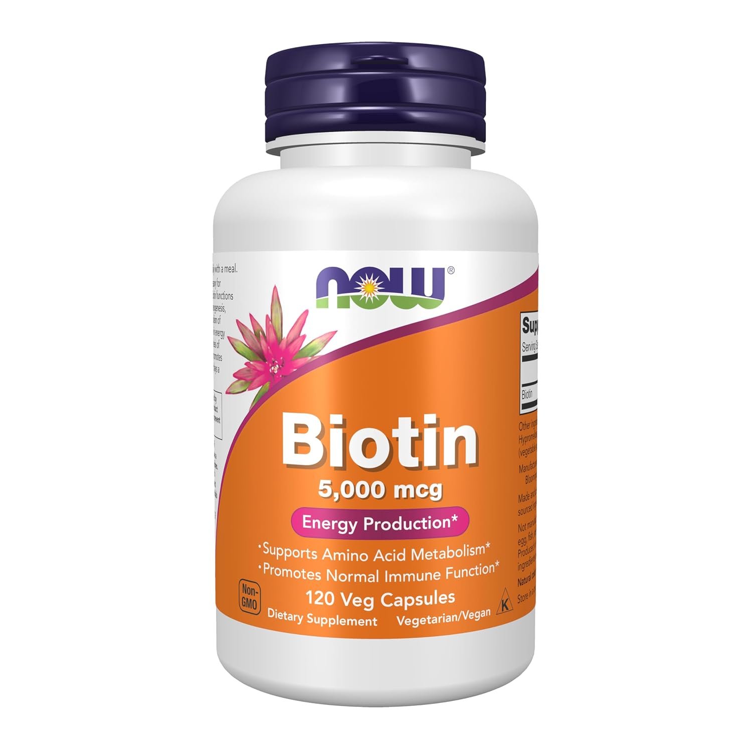 NOW Foods Biotin 5000 mcg bottle