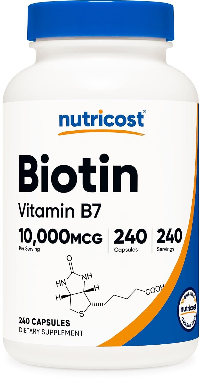 Nutricost Biotin 10000 mcg bottle