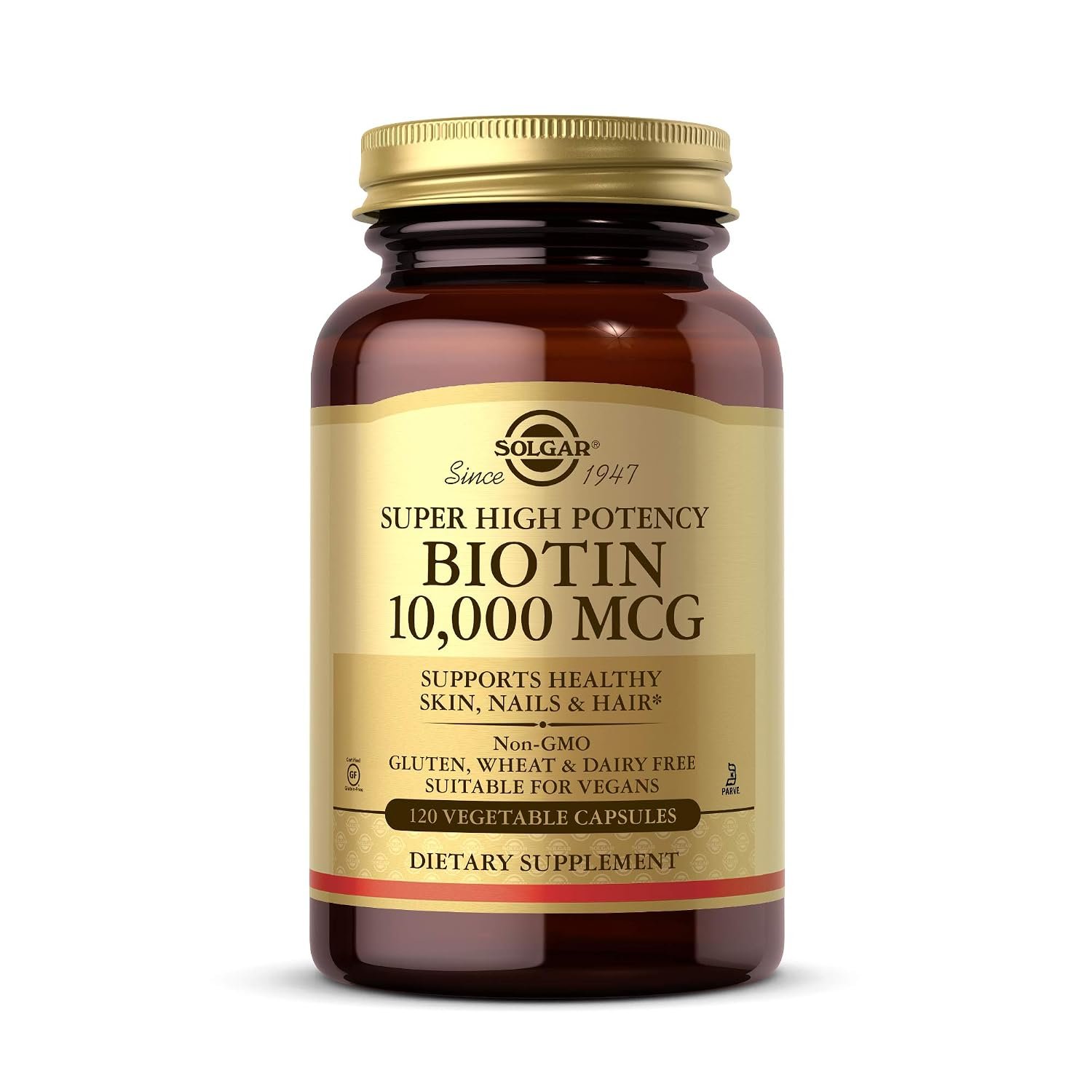 Solgar Biotin 10000 mcg bottle