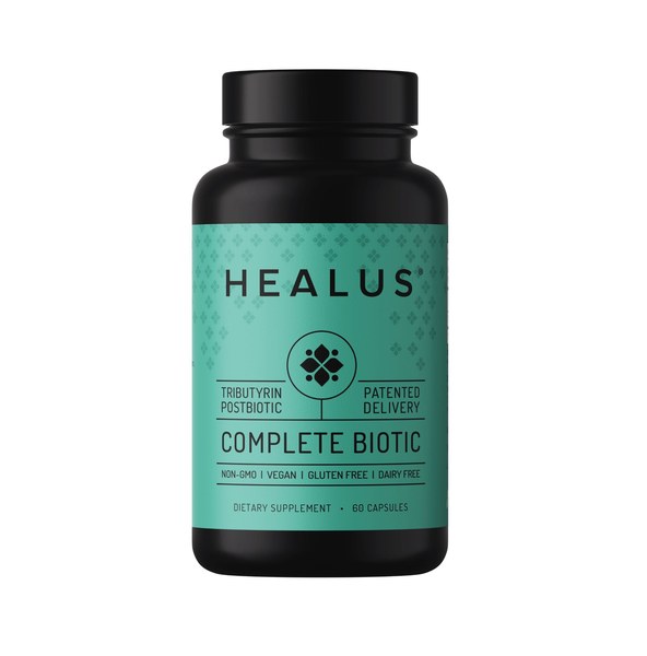 Healus Complete Biotic tributyrin postbiotic capsules bottle