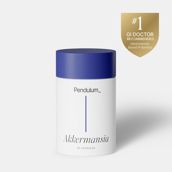 Pendulum Akkermansia probiotic capsules bottle