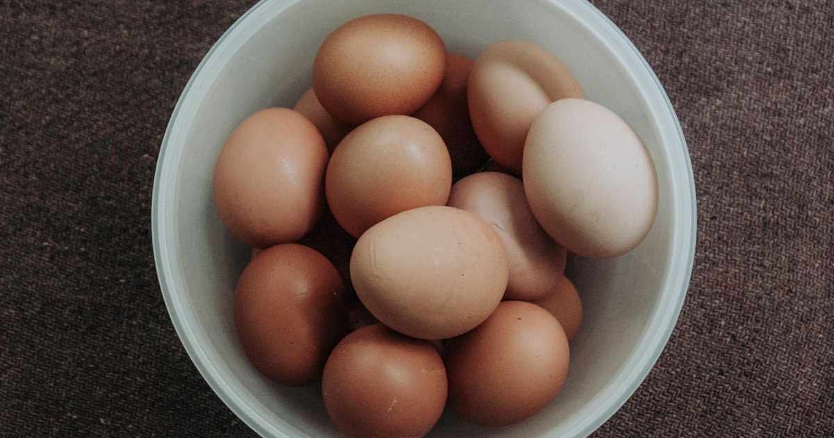 Fresh eggs in a bowl, a top dietary source of choline