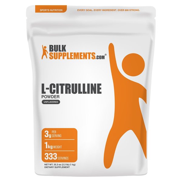 BulkSupplements L-Citrulline unflavored powder pouch, 1 kg