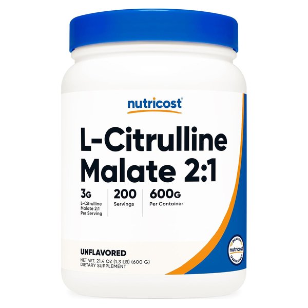 Nutricost L-Citrulline Malate 2:1 unflavored powder tub, 600 g
