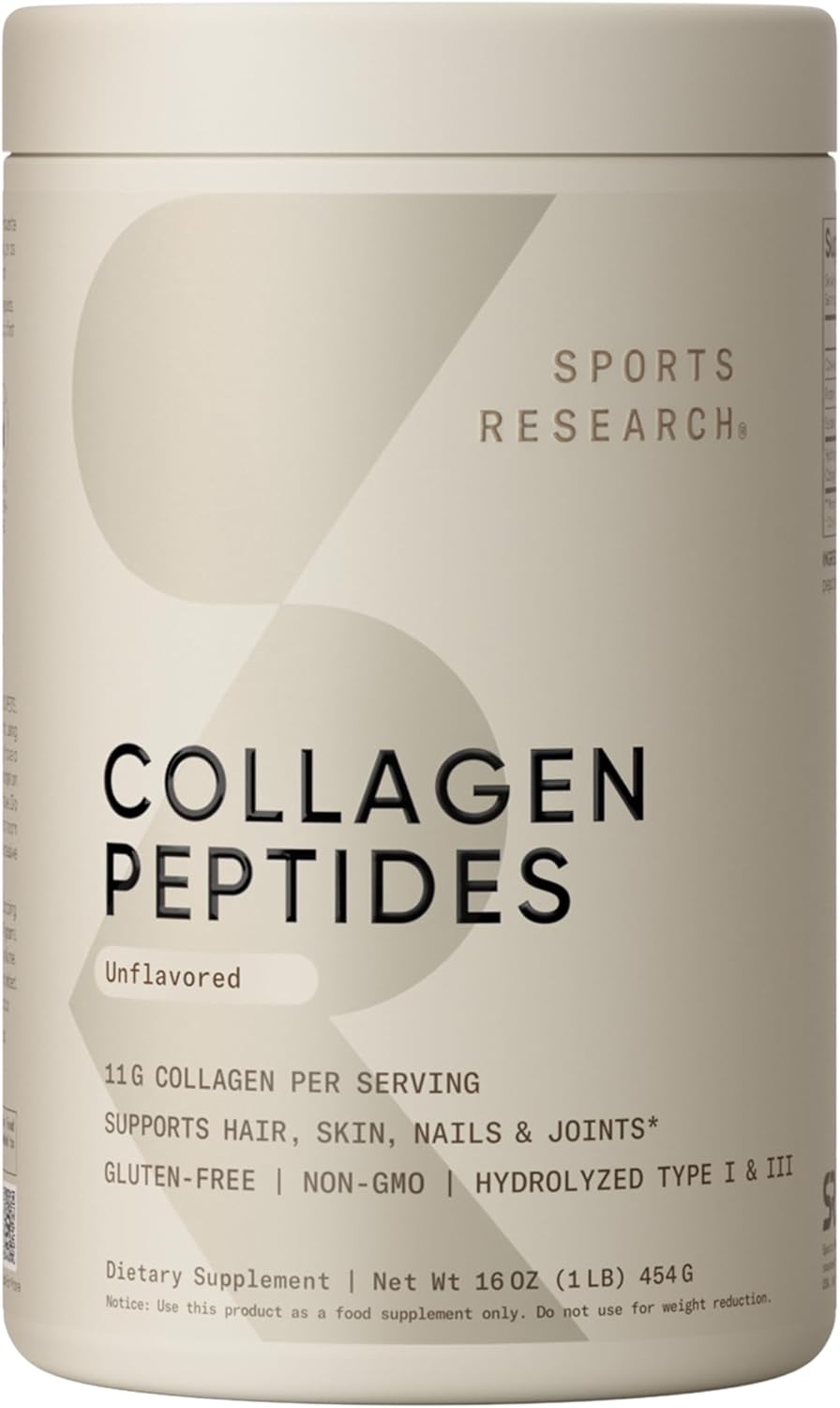 Sports Research Collagen Peptides, 16 oz tub