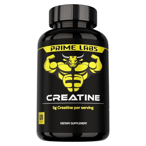 Prime Labs Creatine 5 g per serving 120 capsule bottle