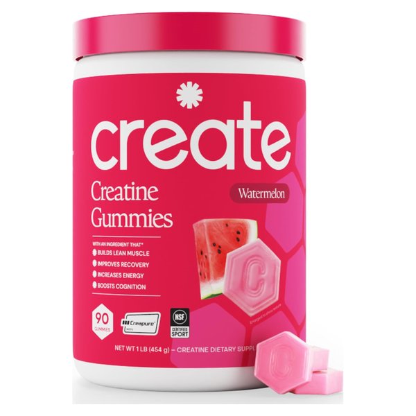 Create Creatine Gummies watermelon 90 count tub