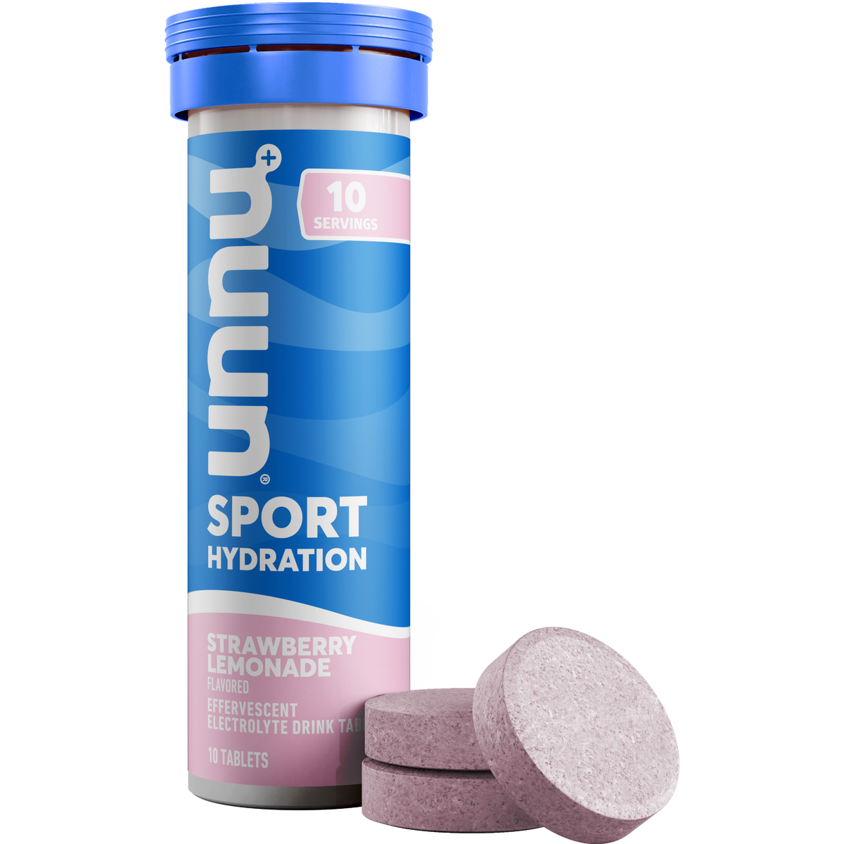 Nuun Sport Strawberry Lemonade effervescent tablet tube with tablets