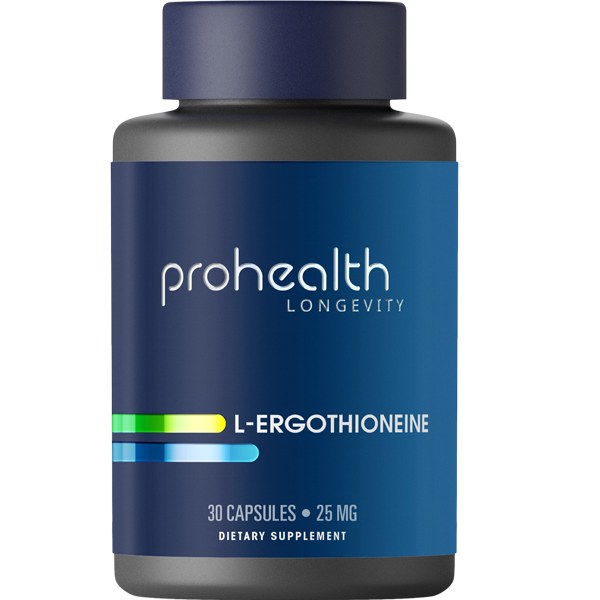ProHealth Longevity L-Ergothioneine 25 mg capsules bottle