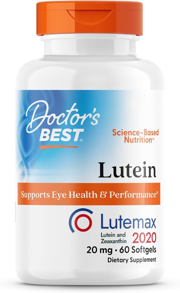 Doctor's Best Lutein with Zeaxanthin Lutemax 2020 softgels bottle