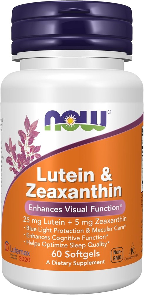 NOW Foods Lutein and Zeaxanthin softgels bottle