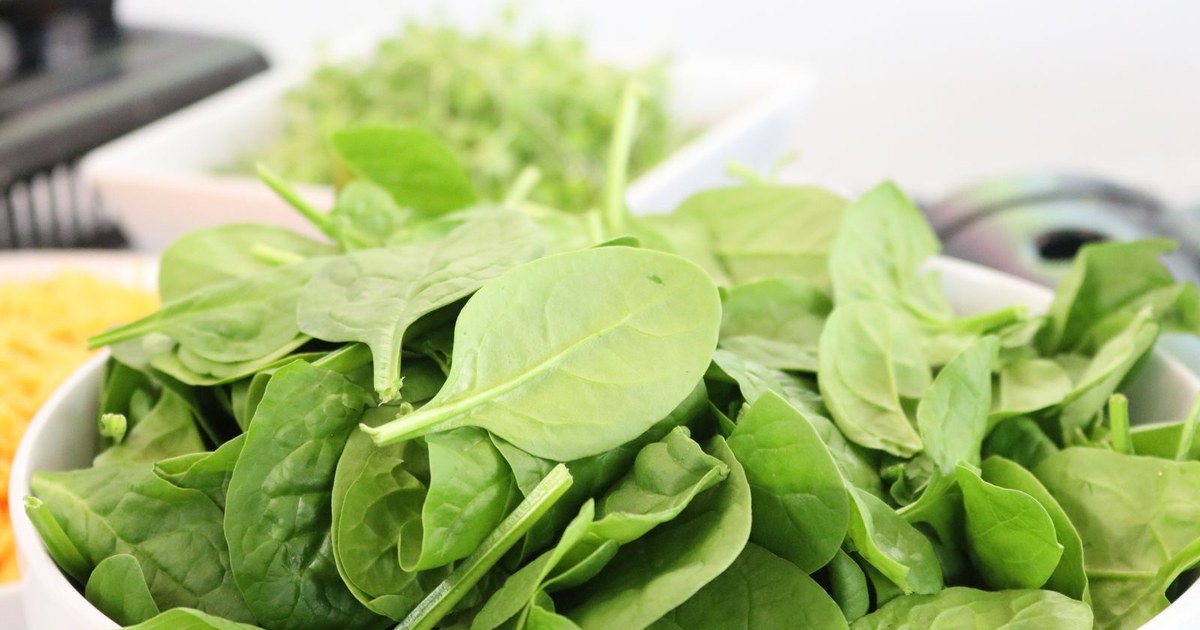 Fresh dark leafy green vegetables, a natural source of folate