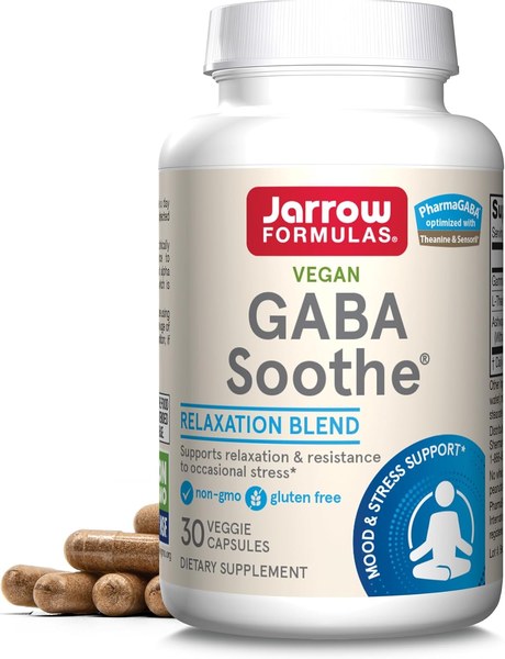 Jarrow Formulas GABA Soothe capsules bottle