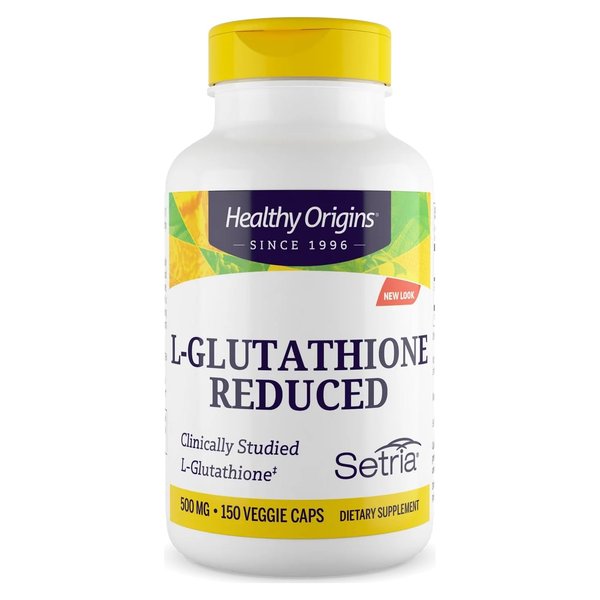 Healthy Origins L-Glutathione Reduced Setria 500 mg 150 capsule bottle