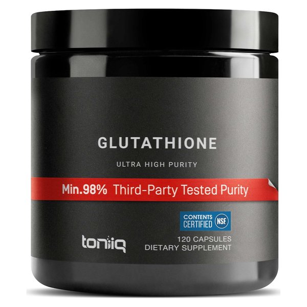Toniiq Ultra High Purity Glutathione 120-capsule jar