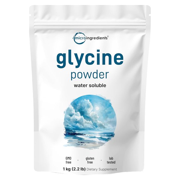 Micro Ingredients glycine water soluble powder pouch, 1 kg