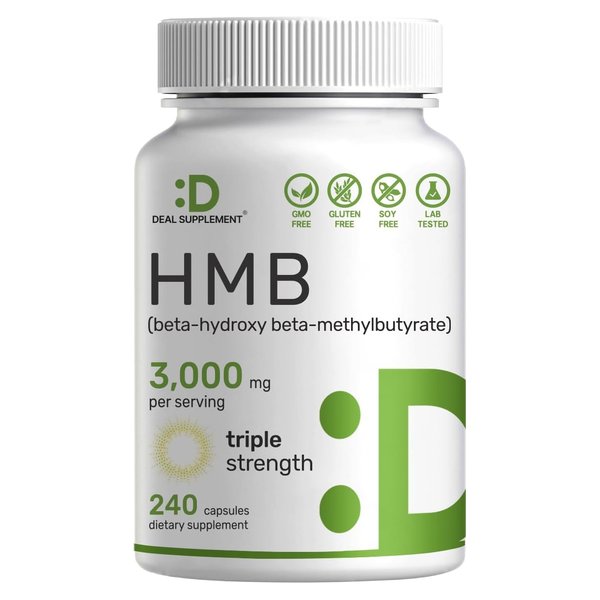 Deal Supplement HMB 3000 mg 240 capsule bottle