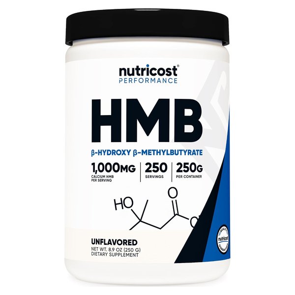Nutricost HMB unflavored powder tub, 250 g
