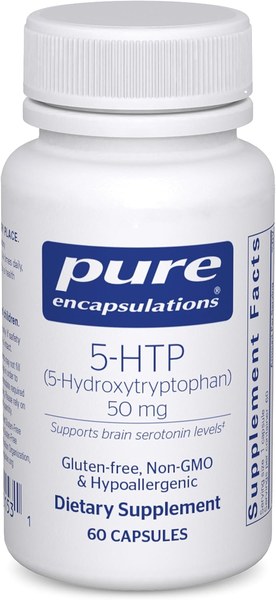 Pure Encapsulations 5-HTP 50 mg capsules bottle