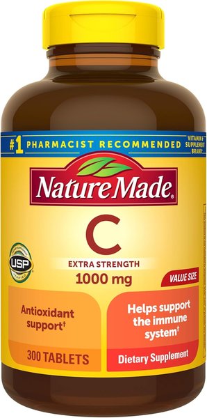 Nature Made Extra Strength Vitamin C 1000 mg 300-tablet value size bottle