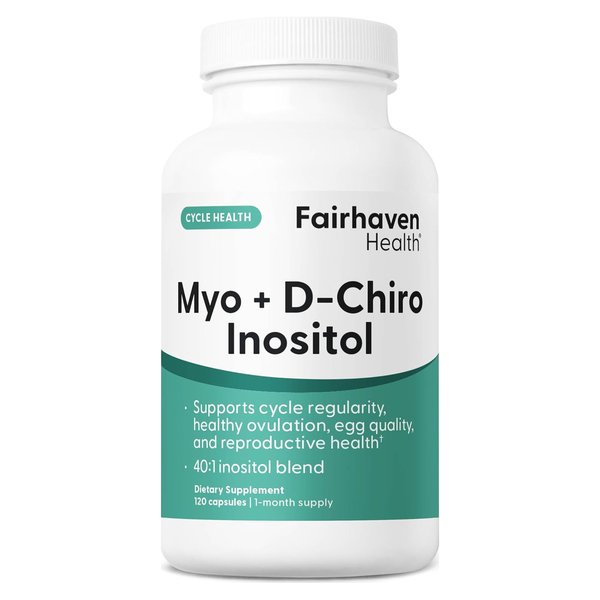 Fairhaven Health Myo plus D-Chiro Inositol 120 capsule bottle