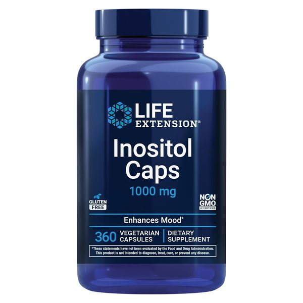 Life Extension Inositol Caps 1000 mg 360 vegetarian capsule bottle