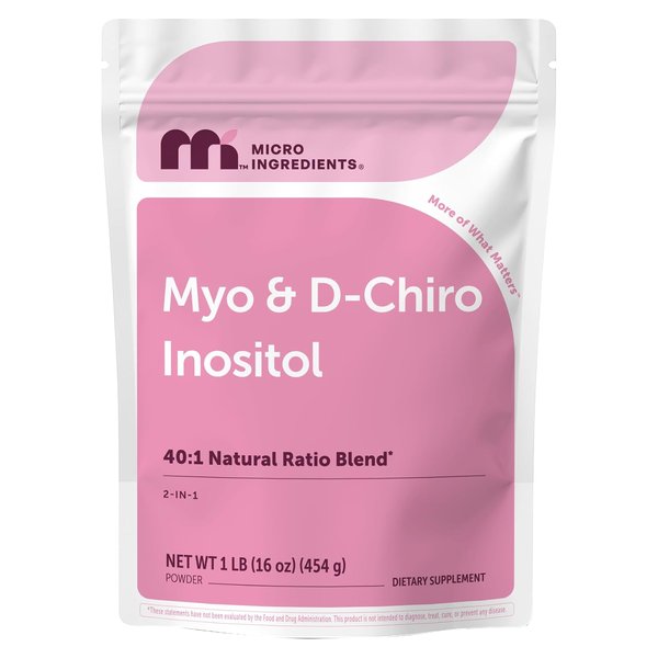 Micro Ingredients Myo and D-Chiro Inositol powder pouch, 1 lb