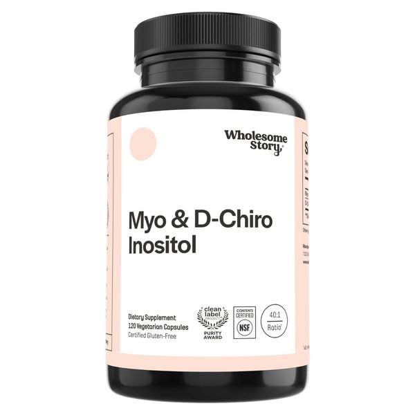 Wholesome Story Myo and D-Chiro Inositol 120 vegetarian capsule bottle