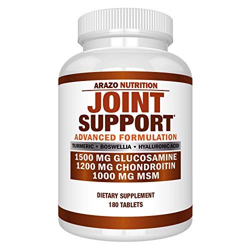 Arazo Nutrition Joint Support glucosamine chondroitin turmeric MSM boswellia, 180 tablets