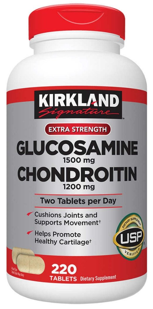 Kirkland Signature Extra Strength Glucosamine 1500 mg Chondroitin 1200 mg, 220 tablets