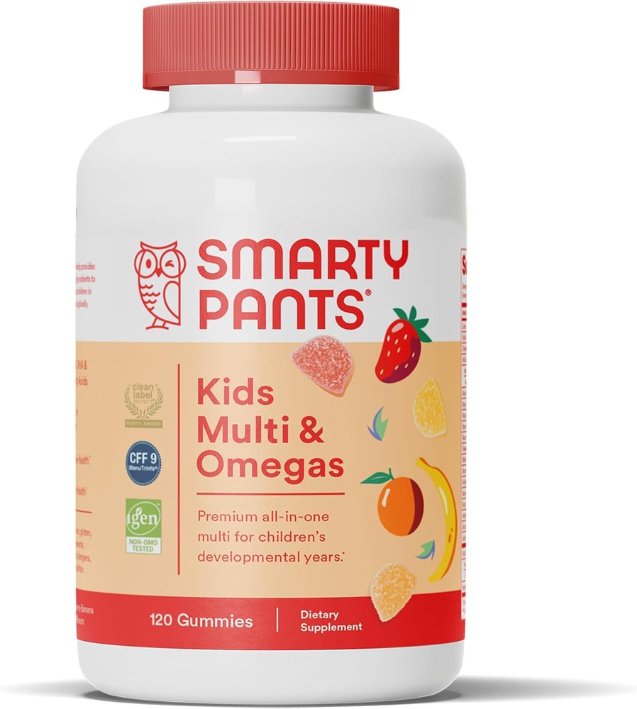 SmartyPants Kids Multi and Omegas gummies bottle