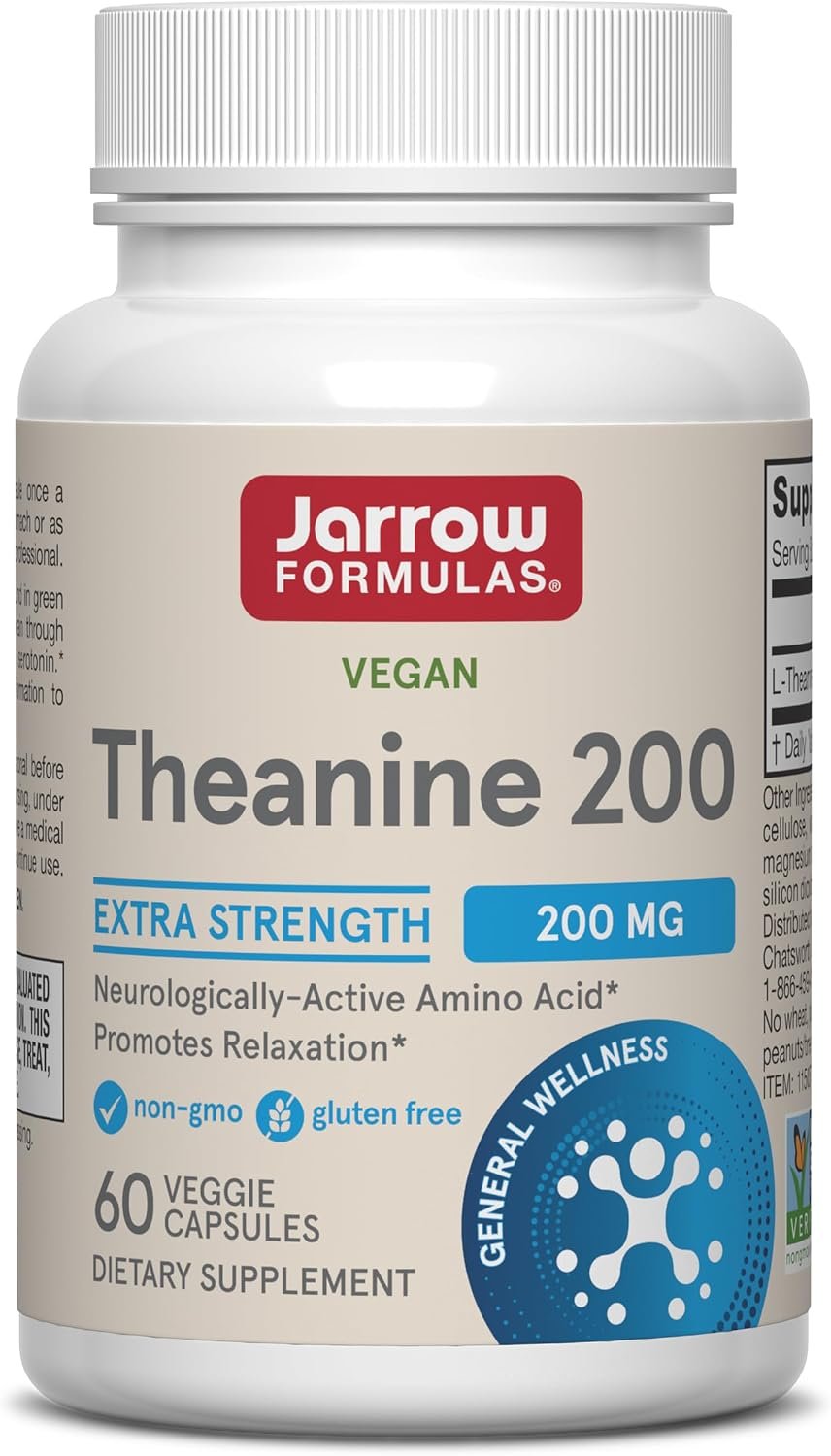 Jarrow Formulas Theanine 200 bottle