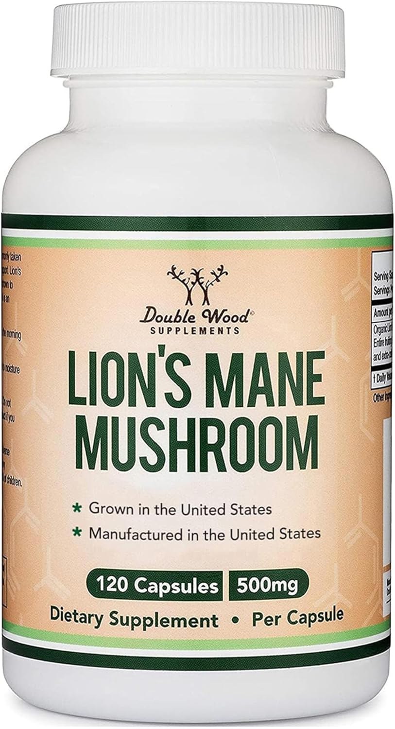 Double Wood Organic Lion's Mane bottle