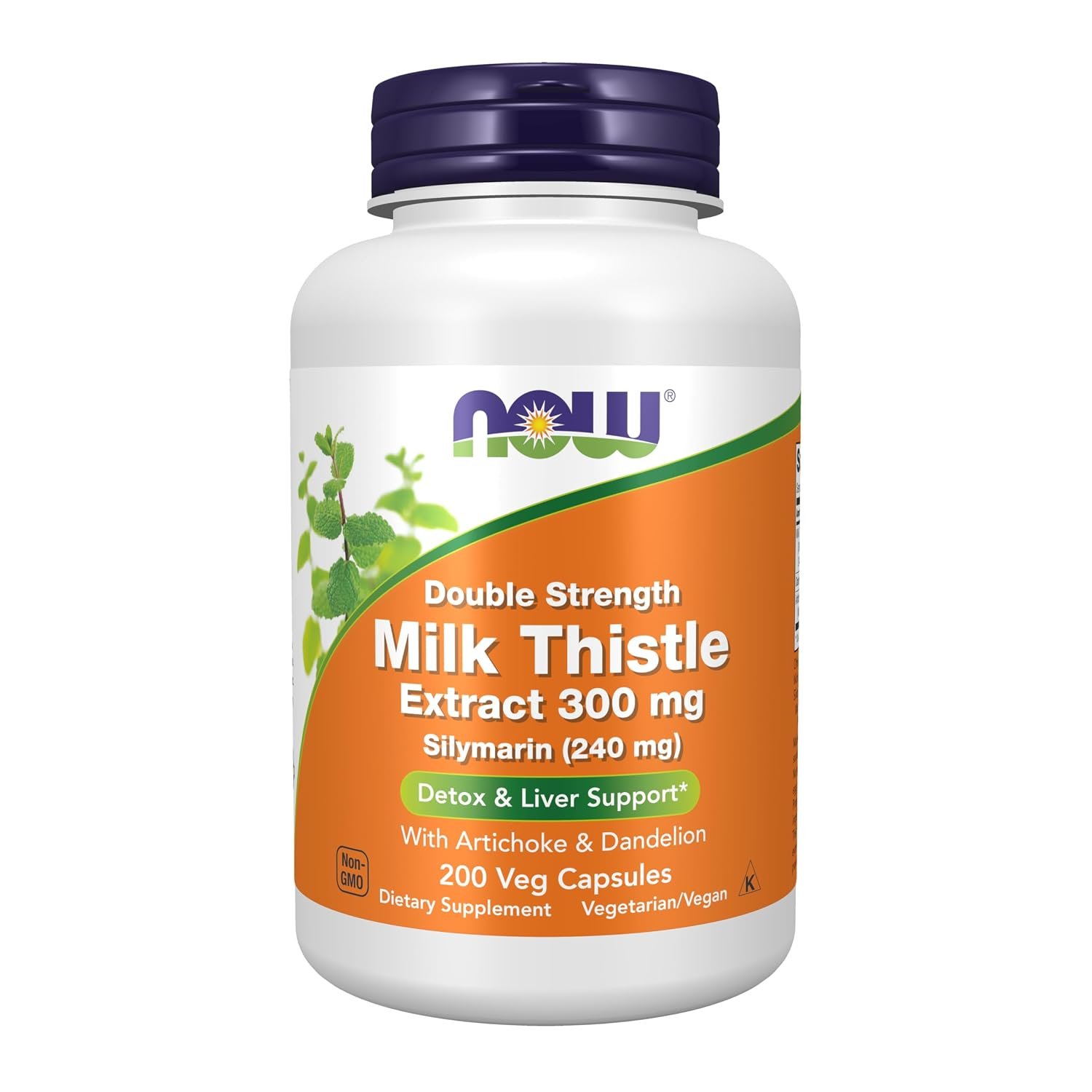 NOW Foods Silymarin Milk Thistle Double Strength 300 mg bottle