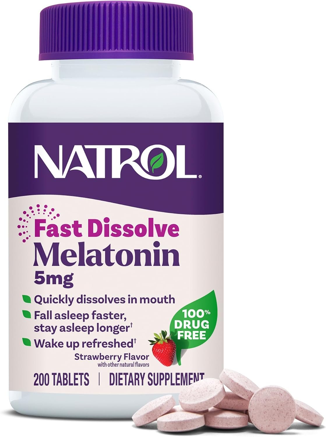 Natrol Melatonin 5 mg Fast Dissolve bottle