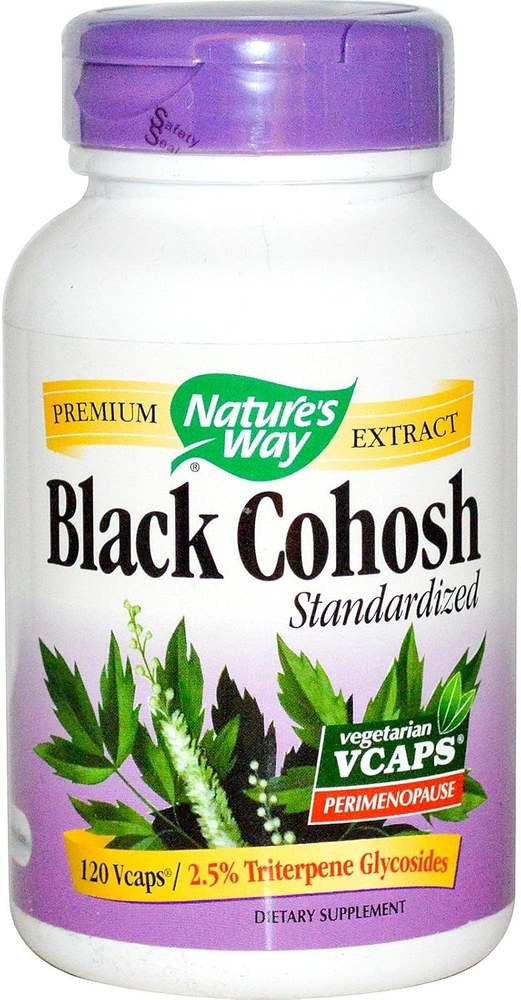 Nature's Way Black Cohosh standardized extract capsules bottle