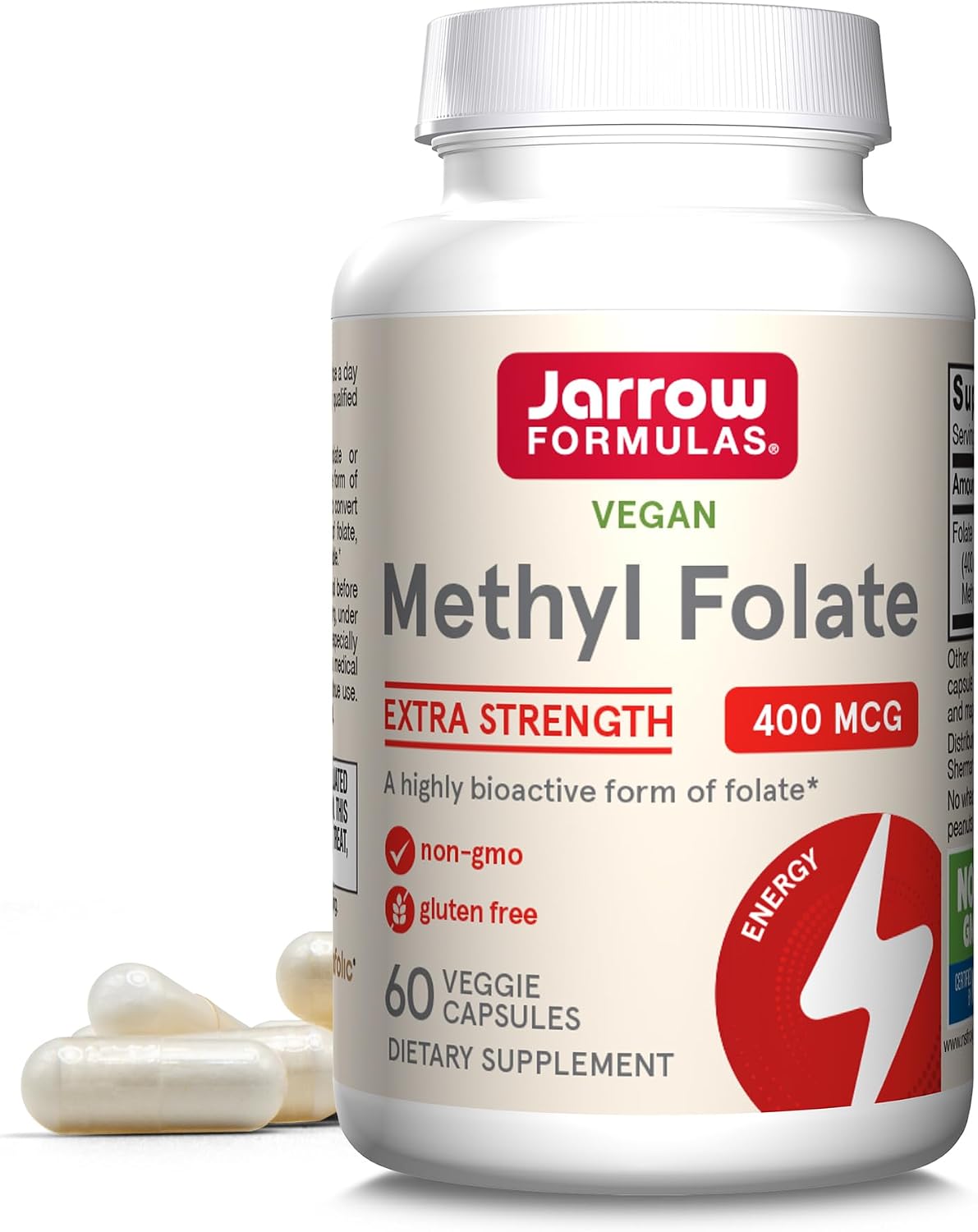 Jarrow Formulas Extra Strength Methyl Folate 400 mcg bottle