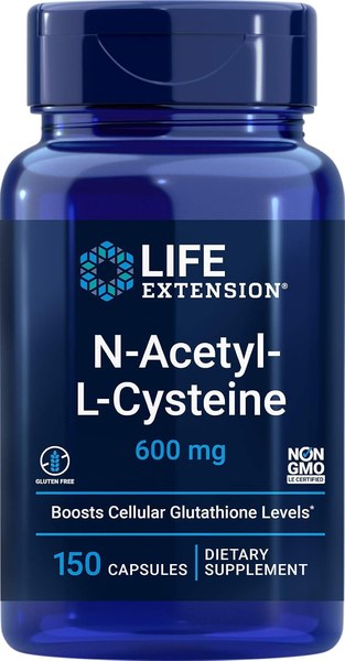 Life Extension N-Acetyl-L-Cysteine 600 mg capsules bottle