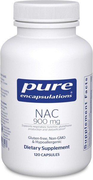 Pure Encapsulations NAC 900 mg capsules bottle