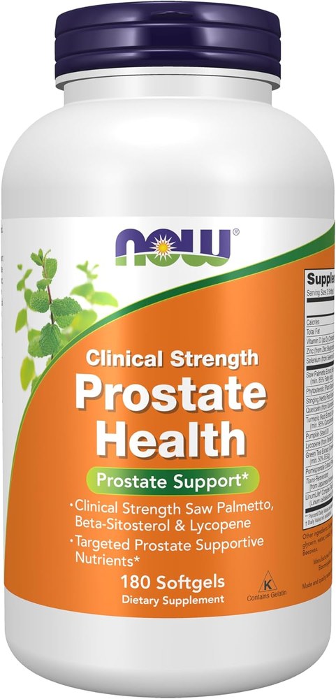 NOW Foods Prostate Health Clinical Strength softgels bottle