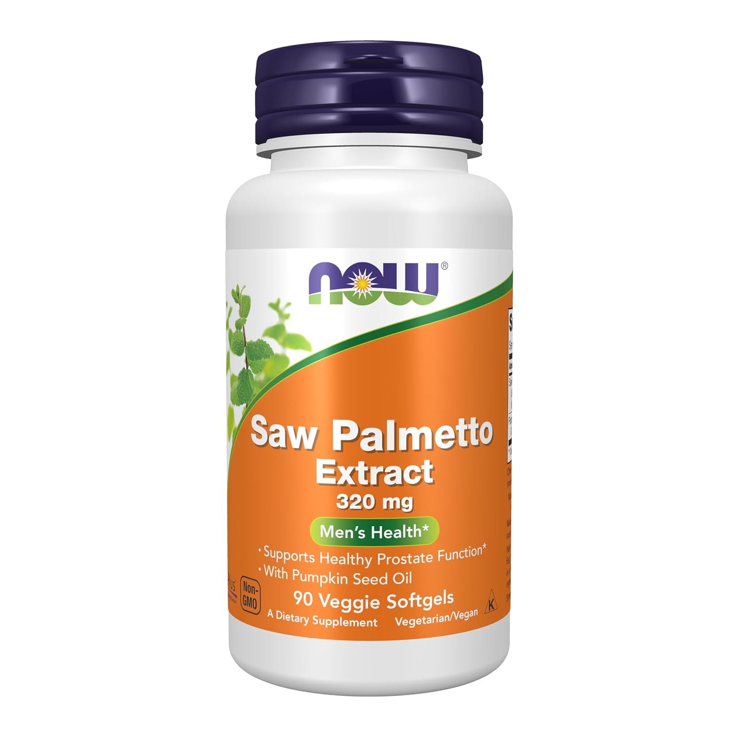 NOW Foods Saw Palmetto Extract 320 mg with pumpkin seed oil softgels bottle
