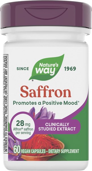 Nature's Way Saffron 28 mg capsules bottle