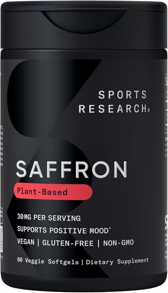 Sports Research Pure Saffron 30 mg softgels bottle