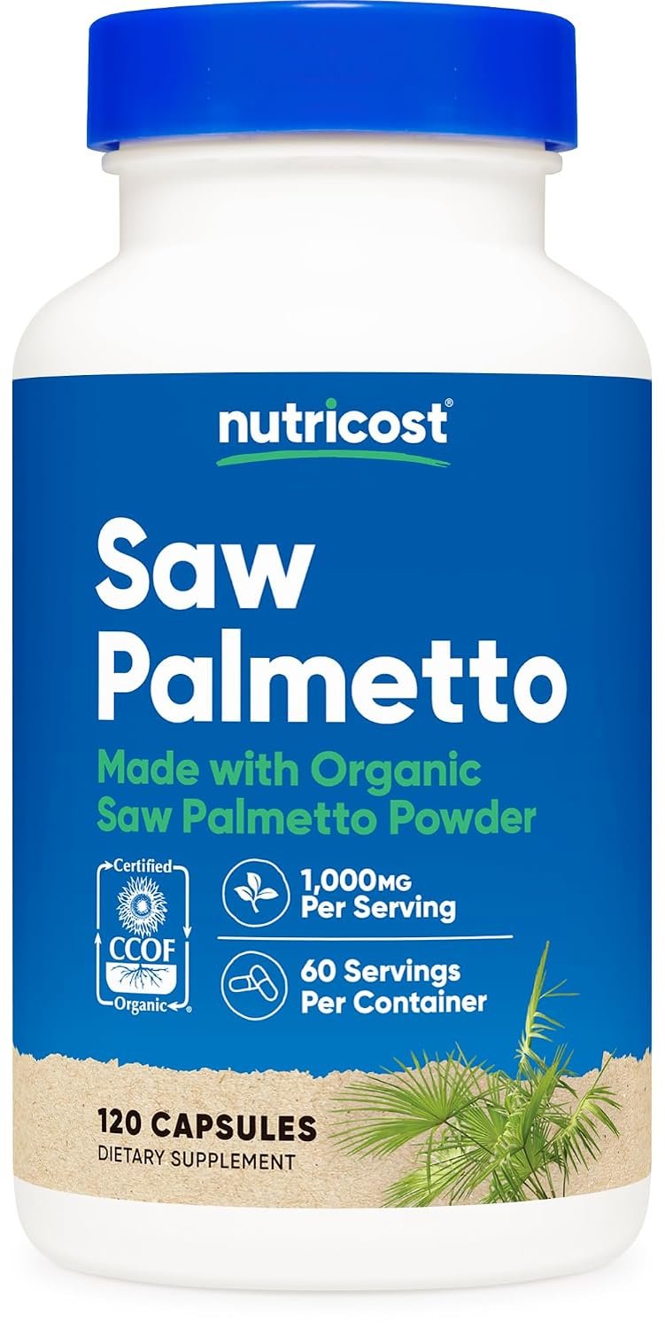 Nutricost Organic Saw Palmetto 500 mg bottle