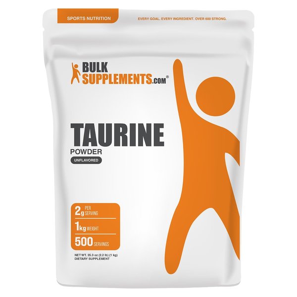 BulkSupplements Taurine powder pouch, 1 kg