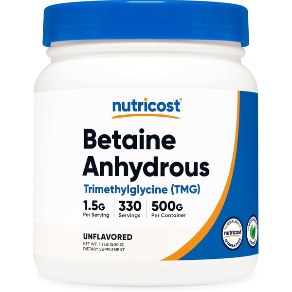 Nutricost Betaine Anhydrous TMG powder 500 g tub