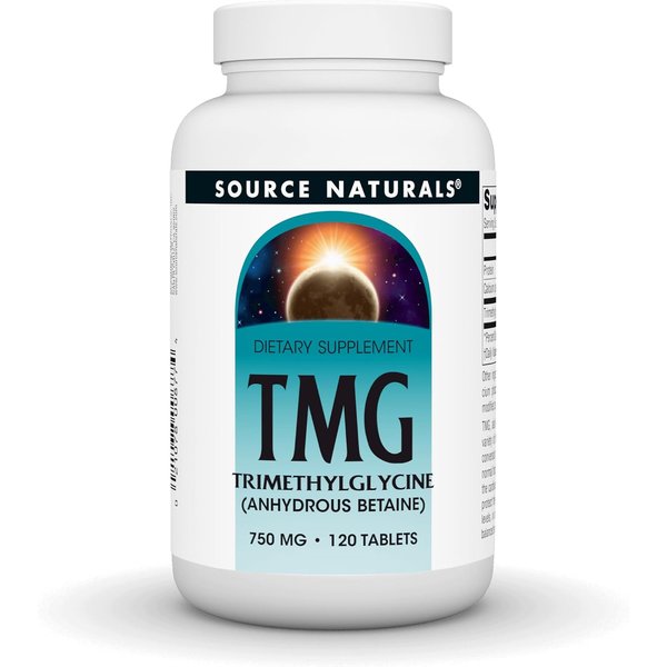 Source Naturals TMG Trimethylglycine 750 mg 120-tablet bottle